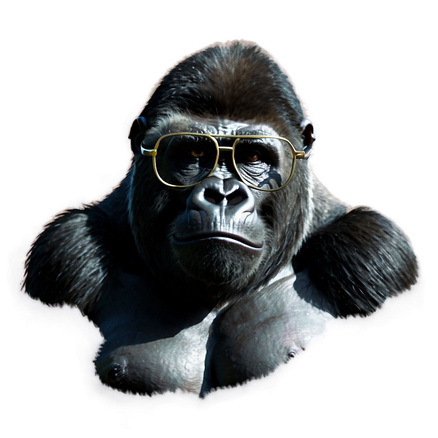 Gorilla With Black Glasses Png 35 PNG image