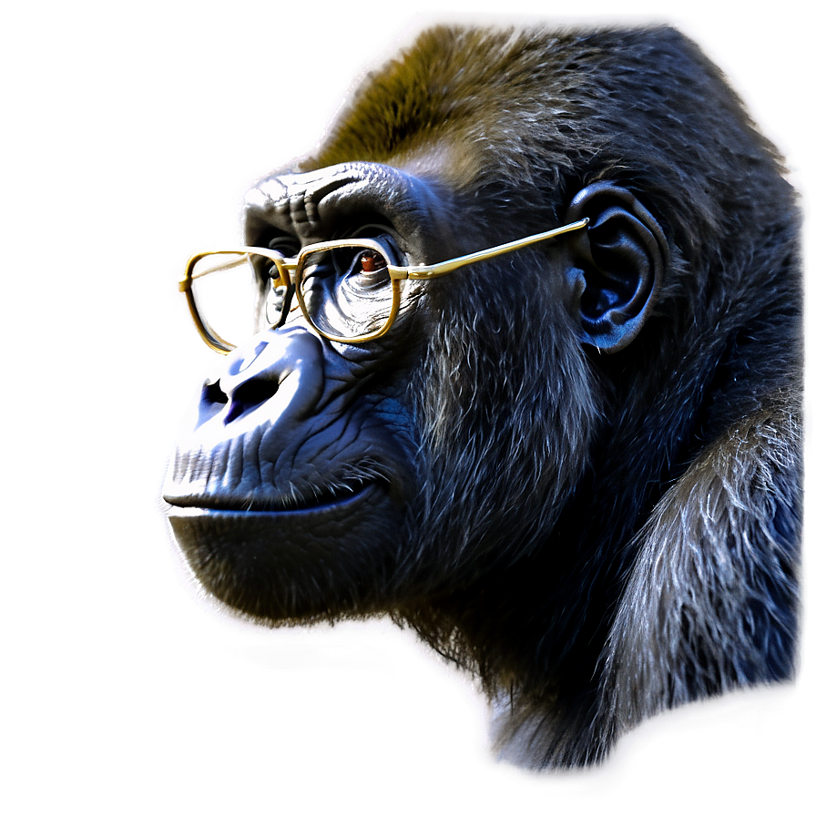 Gorilla With Clear Glasses Png 06282024 PNG image