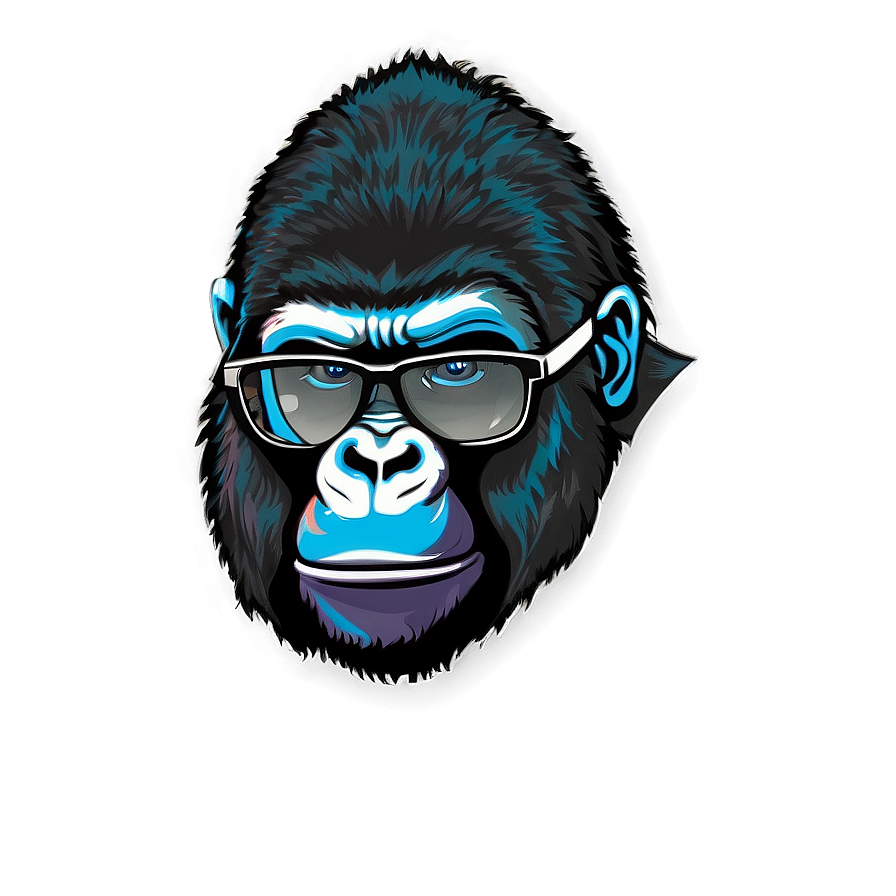 Gorilla With Clear Glasses Png Pjv PNG image