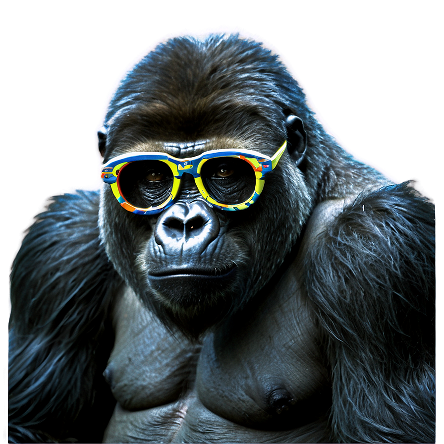 Gorilla With Custom Glasses Png 28 PNG image