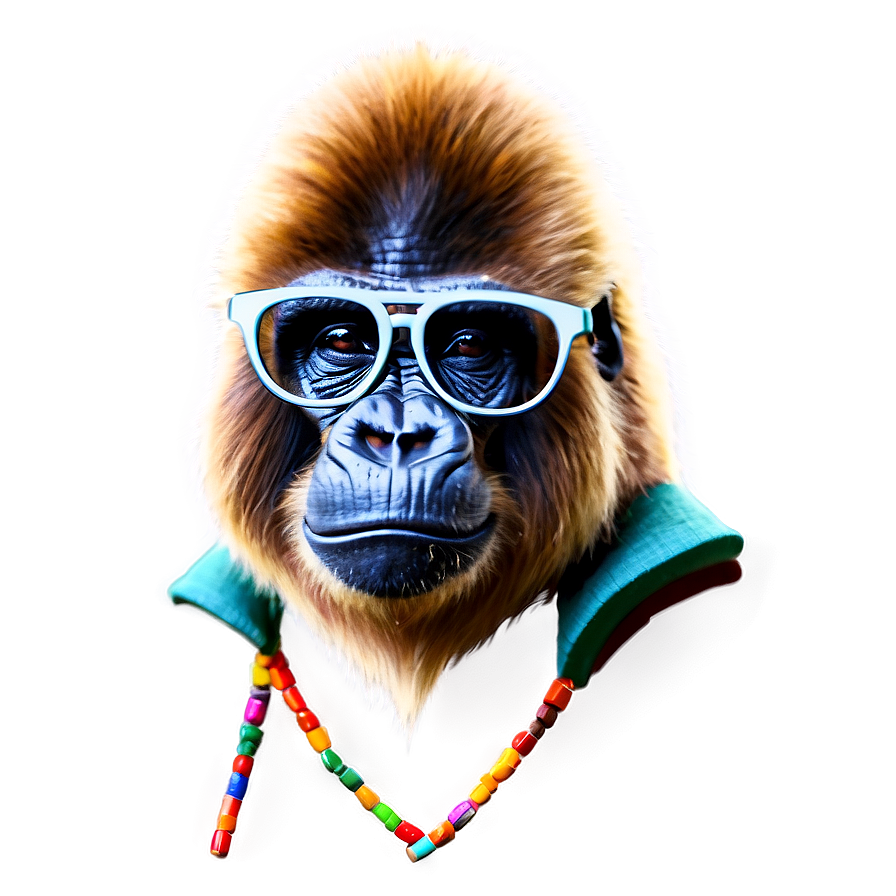 Gorilla With Designer Glasses Png 31 PNG image