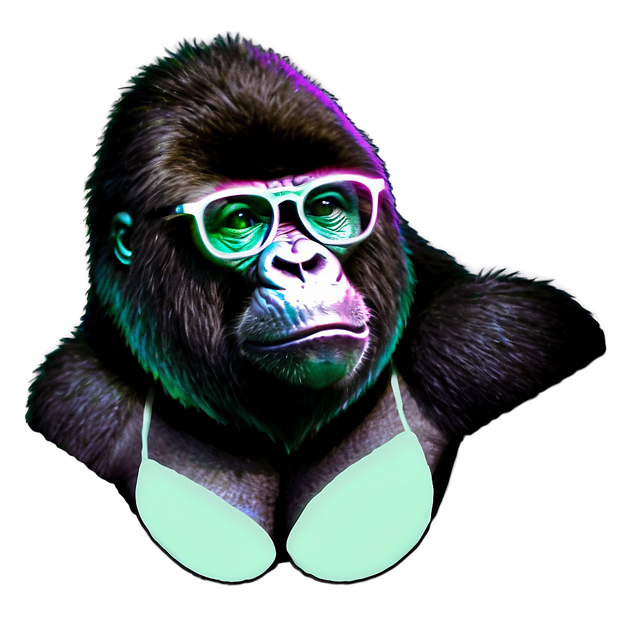 Gorilla With Designer Glasses Png Yhq19 PNG image