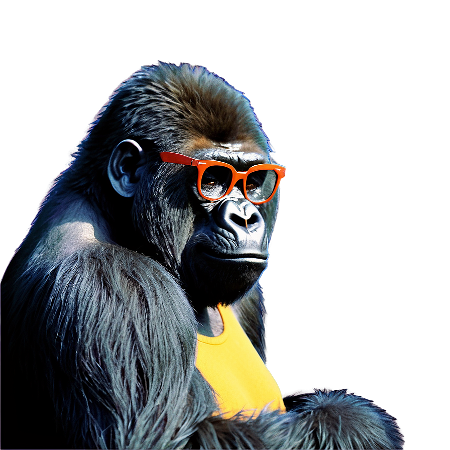 Gorilla With Funky Glasses Png Djr57 PNG image