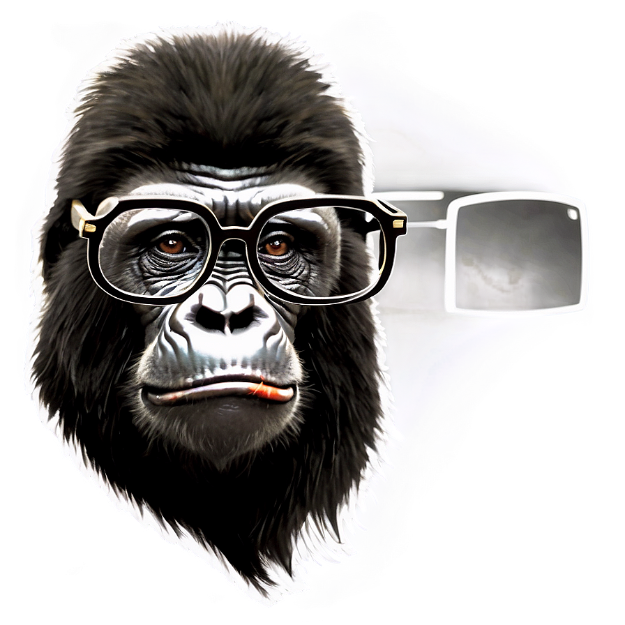 Gorilla With Hip Glasses Png Wml60 PNG image