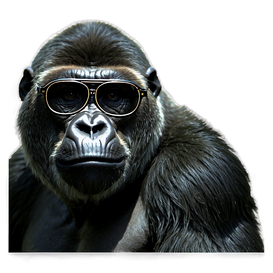 Gorilla With Round Glasses Png Fwx62 PNG image