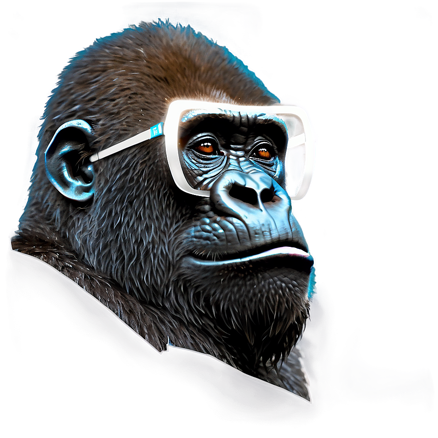 Gorilla With Smart Glasses Png Ysj75 PNG image