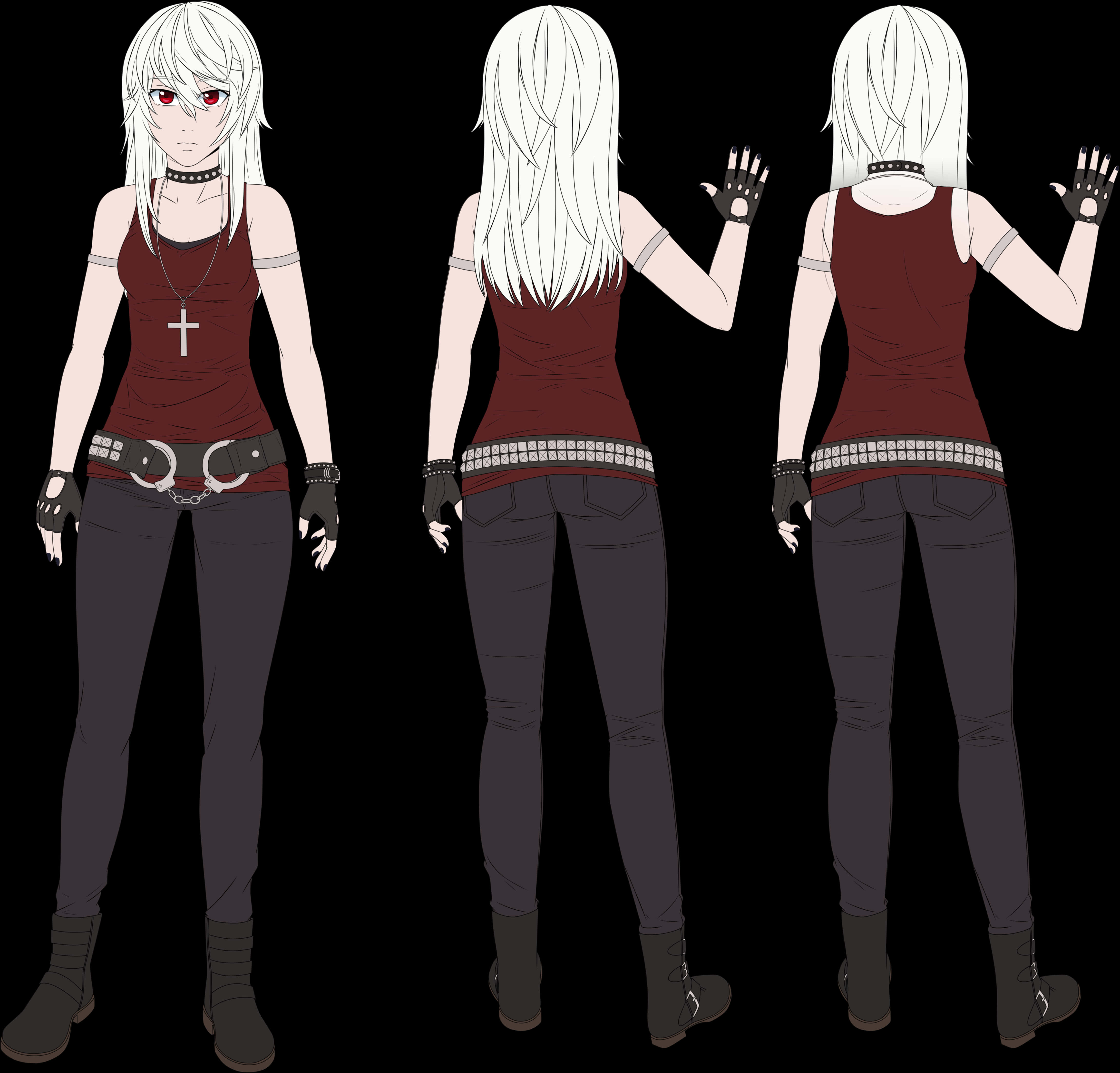 Gothic_ Anime_ Character_ Design PNG image