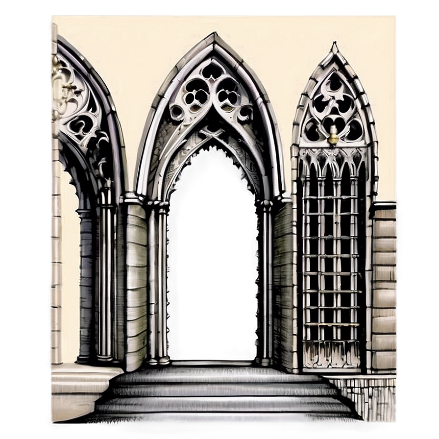 Gothic Architecture Drawing Png Ovr14 PNG image