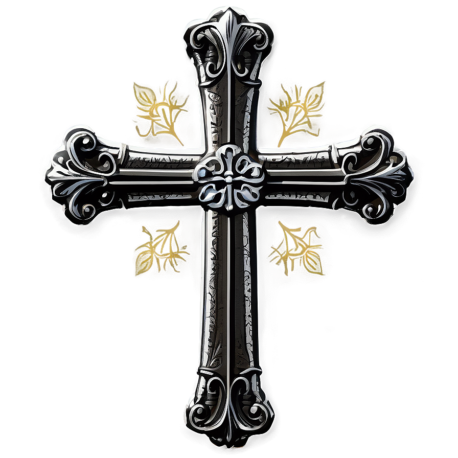 Gothic Black Cross Png 16 PNG image