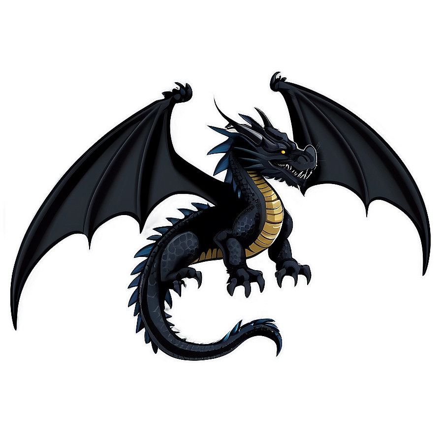 Gothic Black Dragon Image Png 2 PNG image