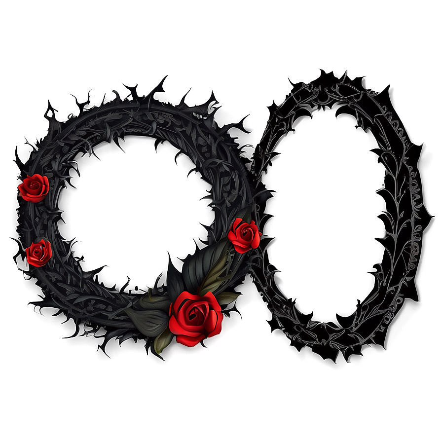 Gothic Black Wreath Png Hnh PNG image