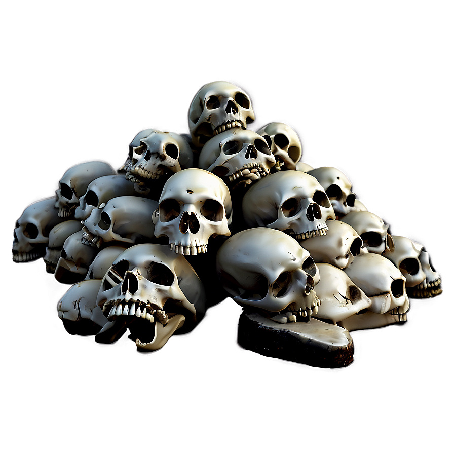 Gothic Bone Pile Artwork Png 11 PNG image