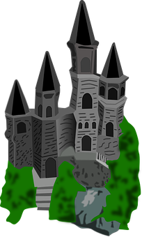 Gothic Castle Illustration PNG image