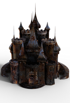 Gothic Castle Model Render PNG image