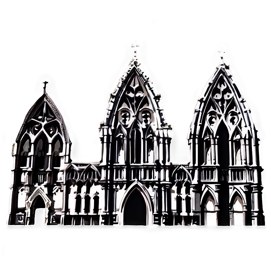 Gothic Cathedral Building Png 05242024 PNG image