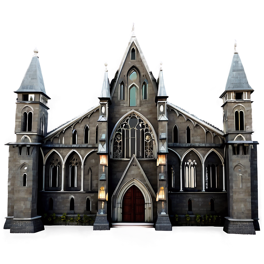 Gothic Cathedral Building Png 05242024 PNG image