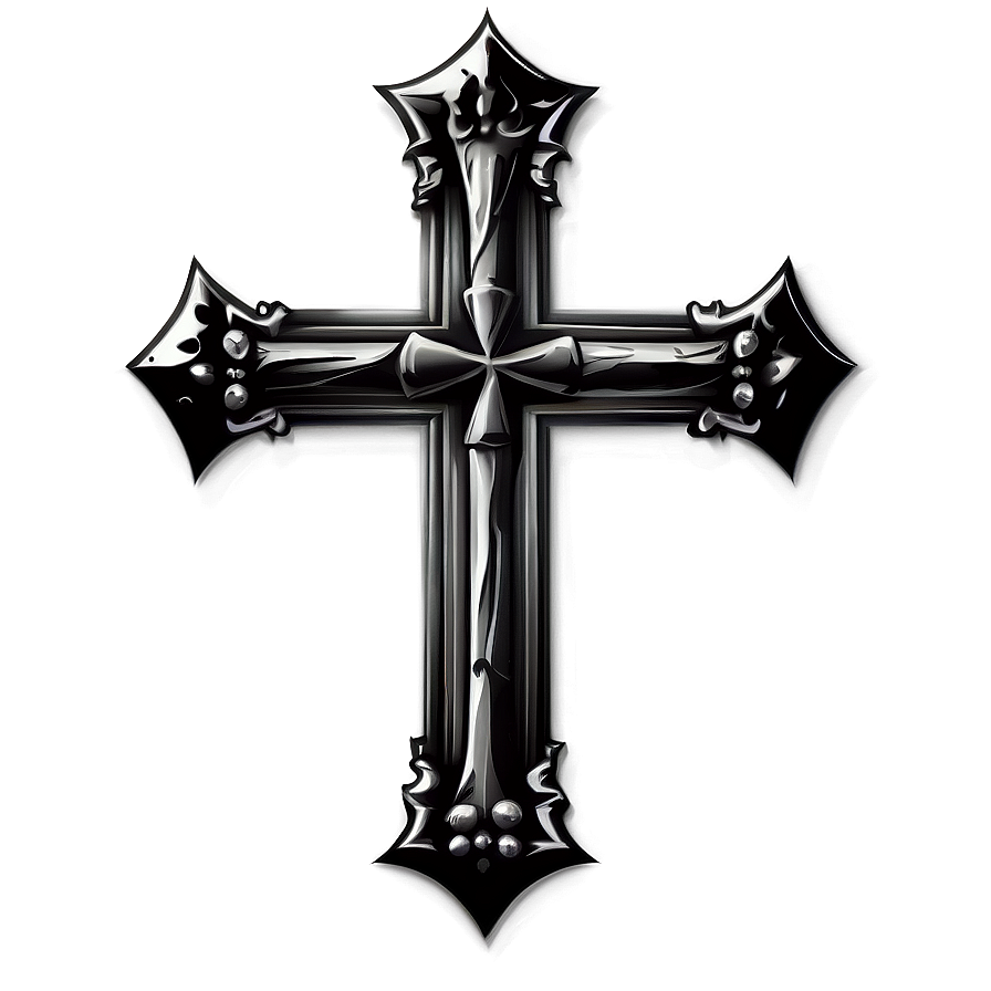 Gothic Cross Illustration Png 04302024 PNG image