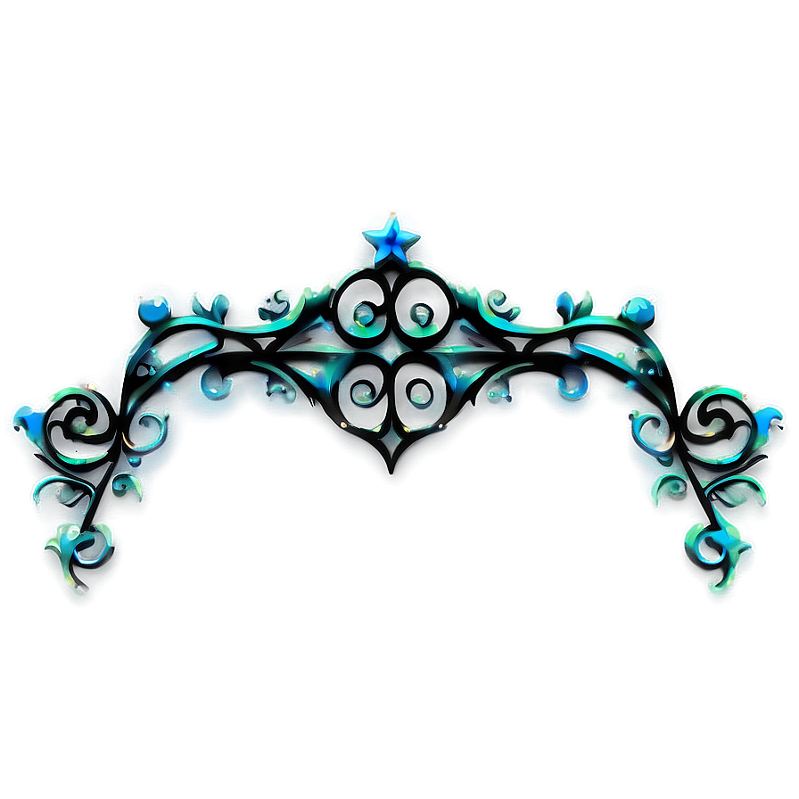 Gothic Decorative Line Png 05252024 PNG image