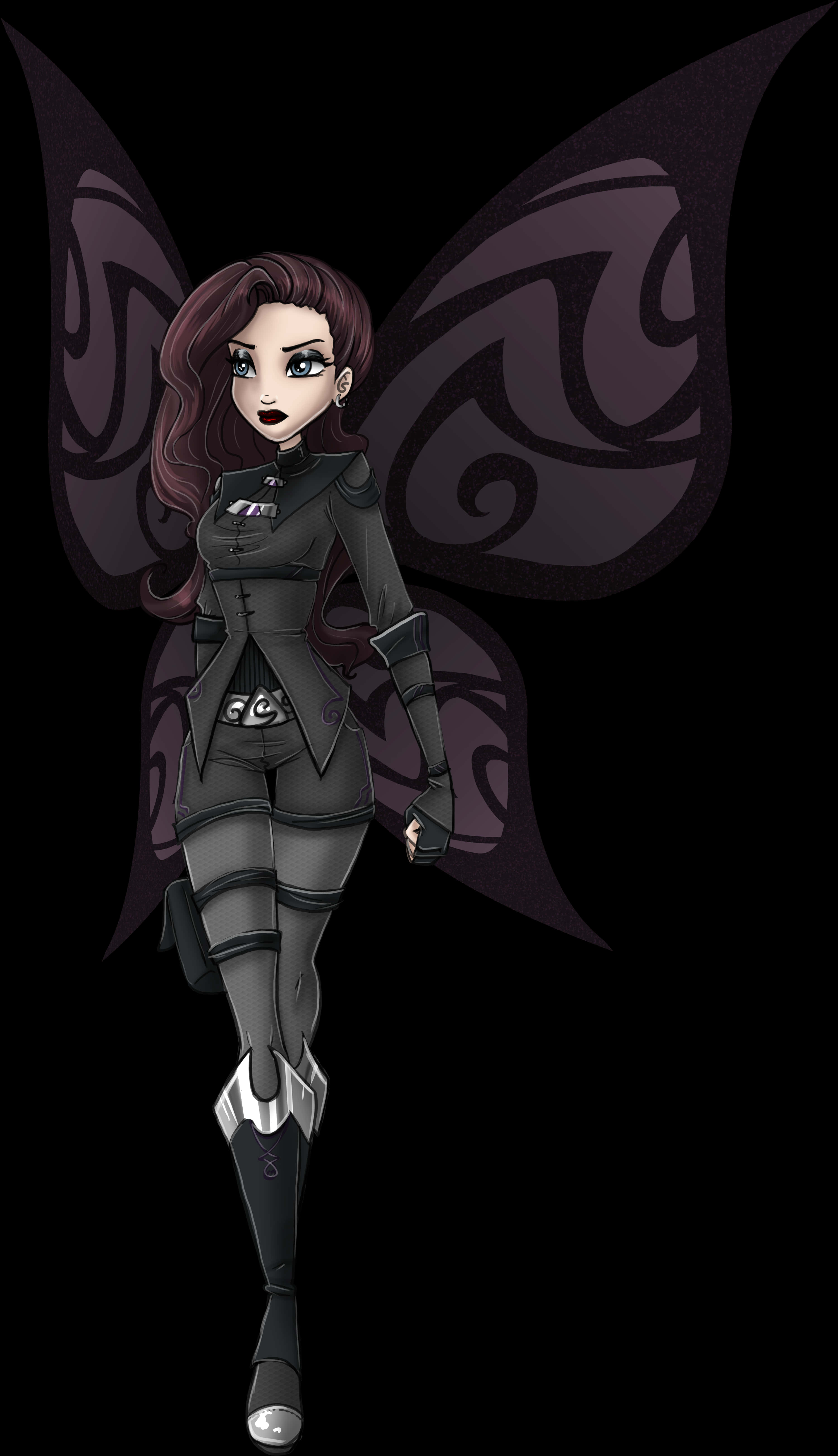 Gothic Fairy Warrior PNG image