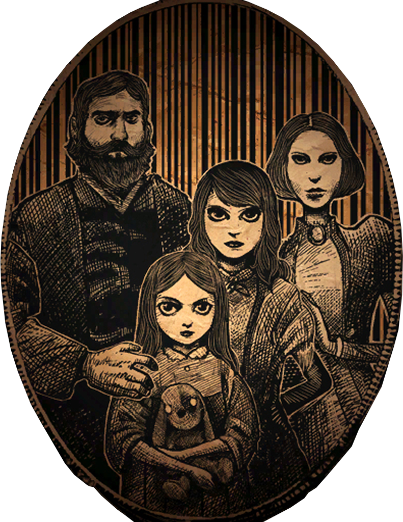 Gothic Family Portrait PNG image