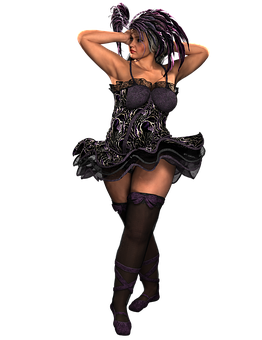 Gothic Fantasy Figure PNG image