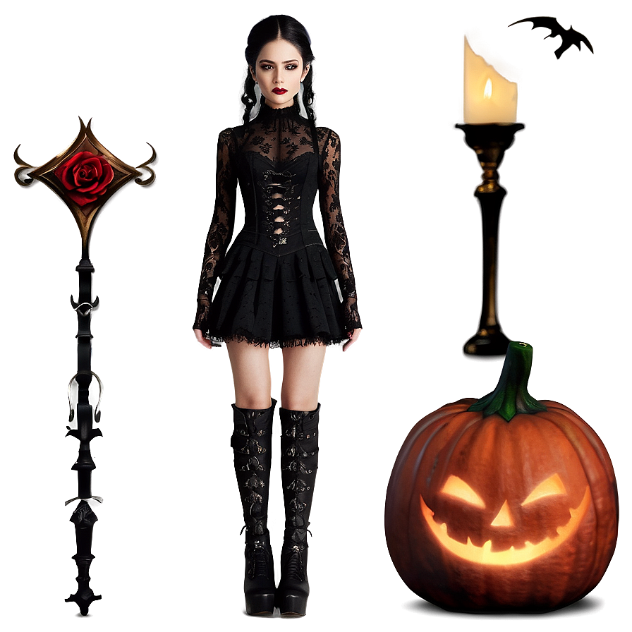 Gothic Fashion Clothes Png Fev PNG image