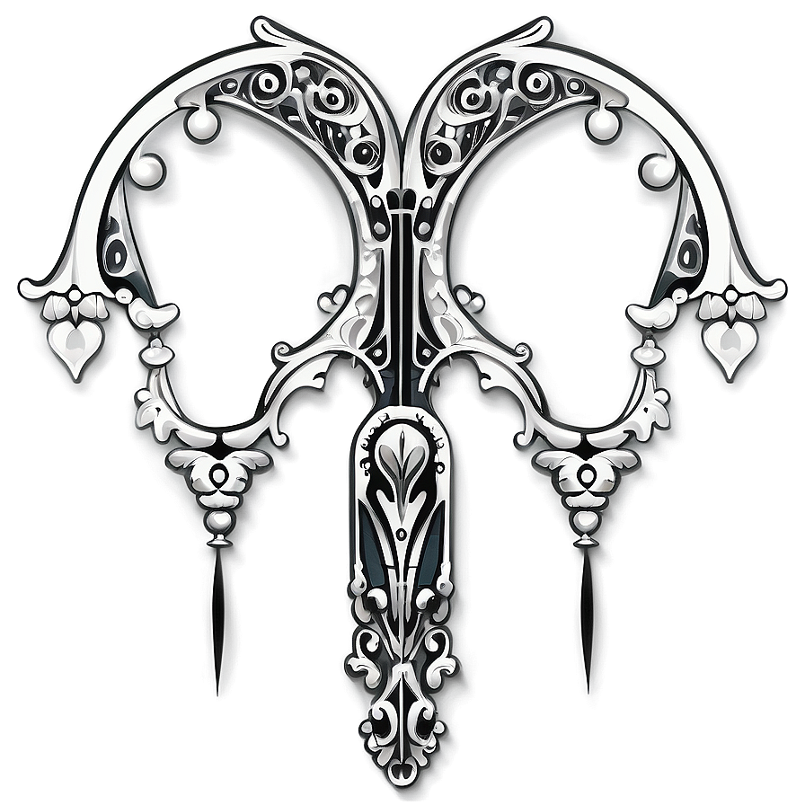 Gothic Filigree Illustration Png 06212024 PNG image