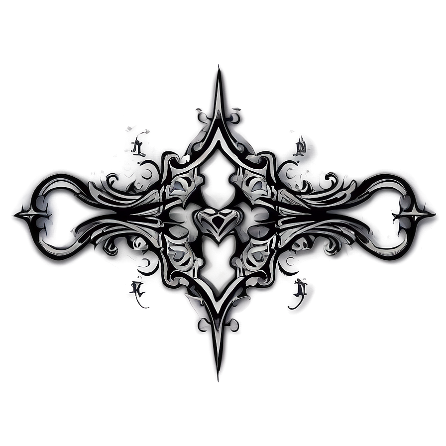 Gothic Flourish Tattoo Png 06212024 PNG image