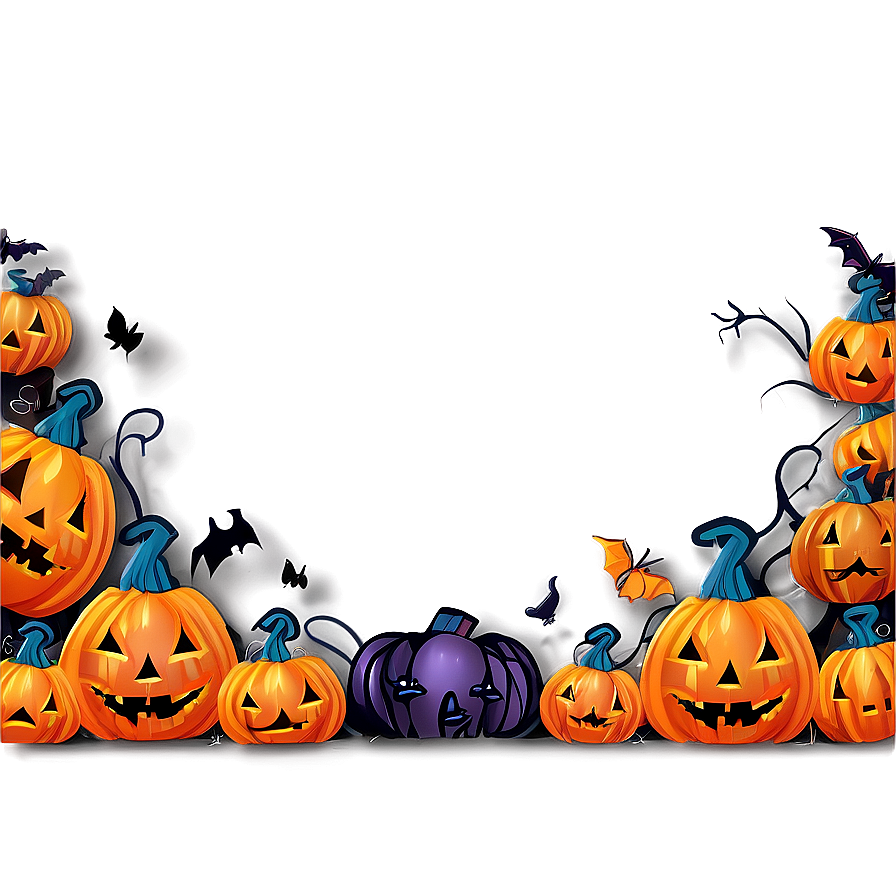 Gothic Halloween Border Png Qgn70 PNG image