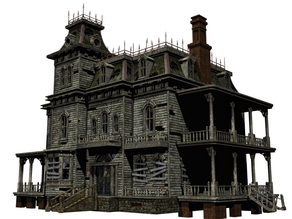 Gothic Haunted House3 D Render PNG image