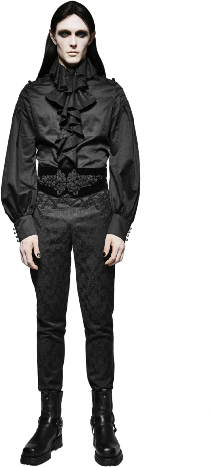 Gothic Inspired Menswear Look PNG image