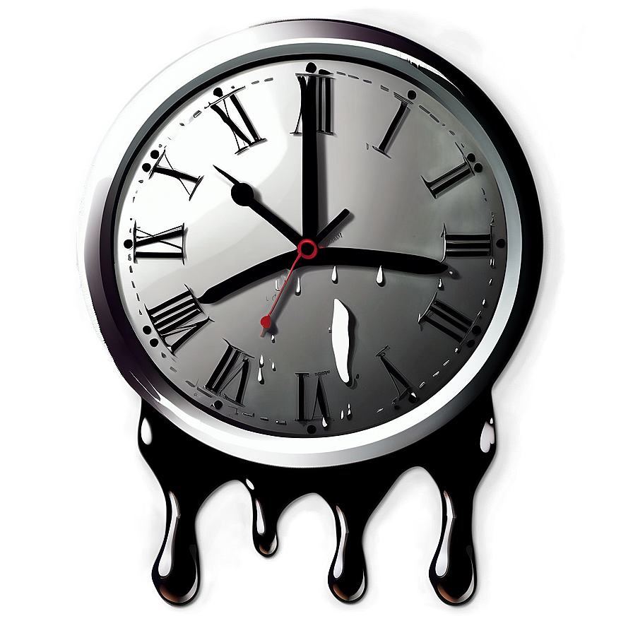 Gothic Melting Clock Design Png Gmf PNG image