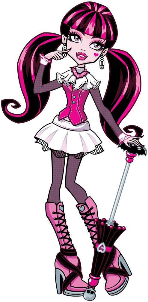 Gothic Monster Girl Cartoon PNG image