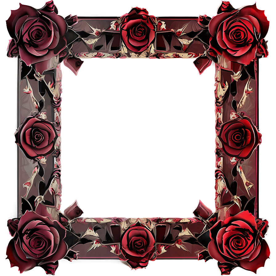 Gothic Rose Frame Png 06262024 PNG image