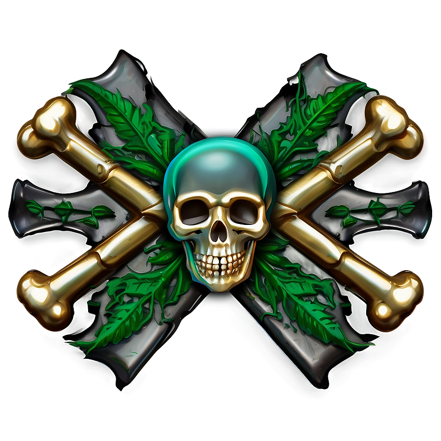 Gothic Skull And Bones Png Kip PNG image