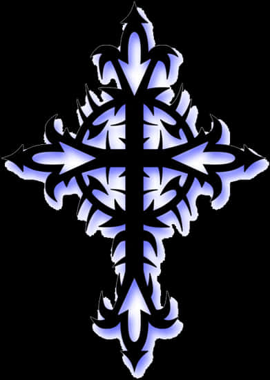 Gothic Style Decorative Cross PNG image