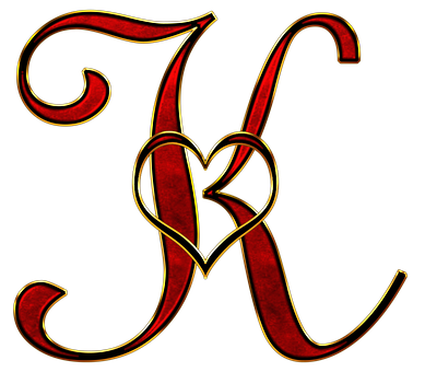 Gothic Style Letter K Design PNG image