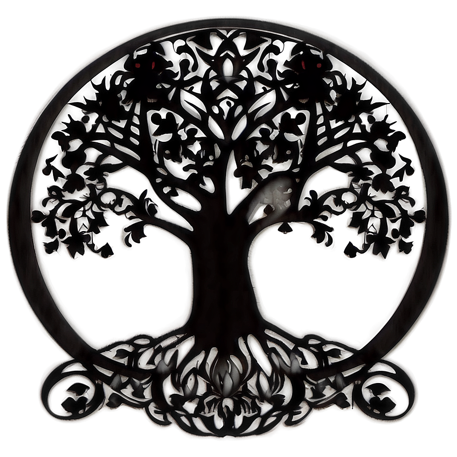 Gothic Tree Of Life Silhouette Png 06122024 PNG image