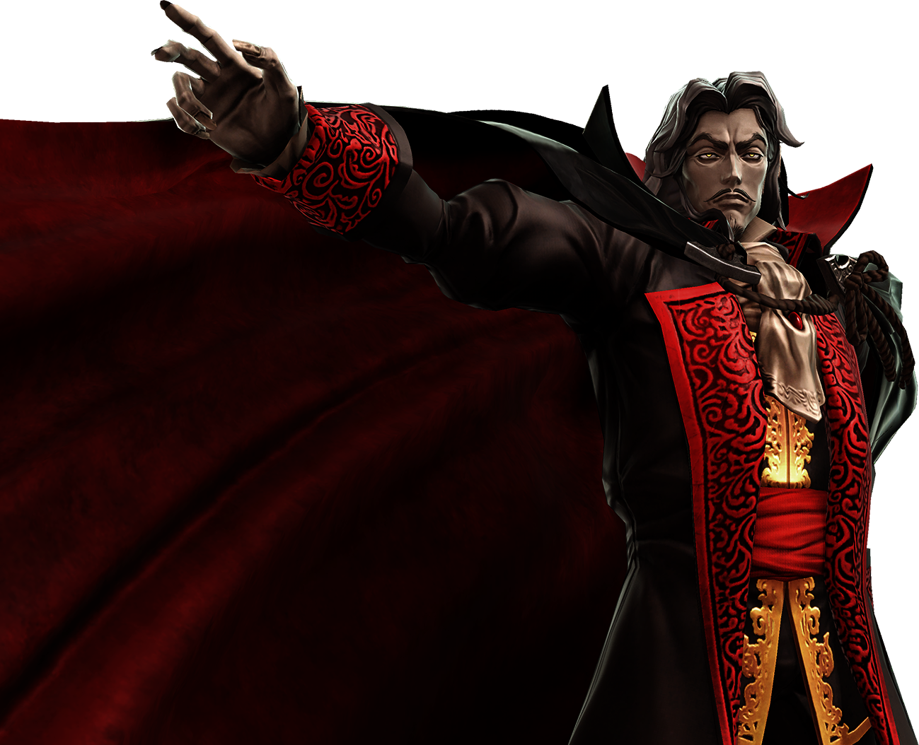 Gothic Vampire Lord Illustration PNG image