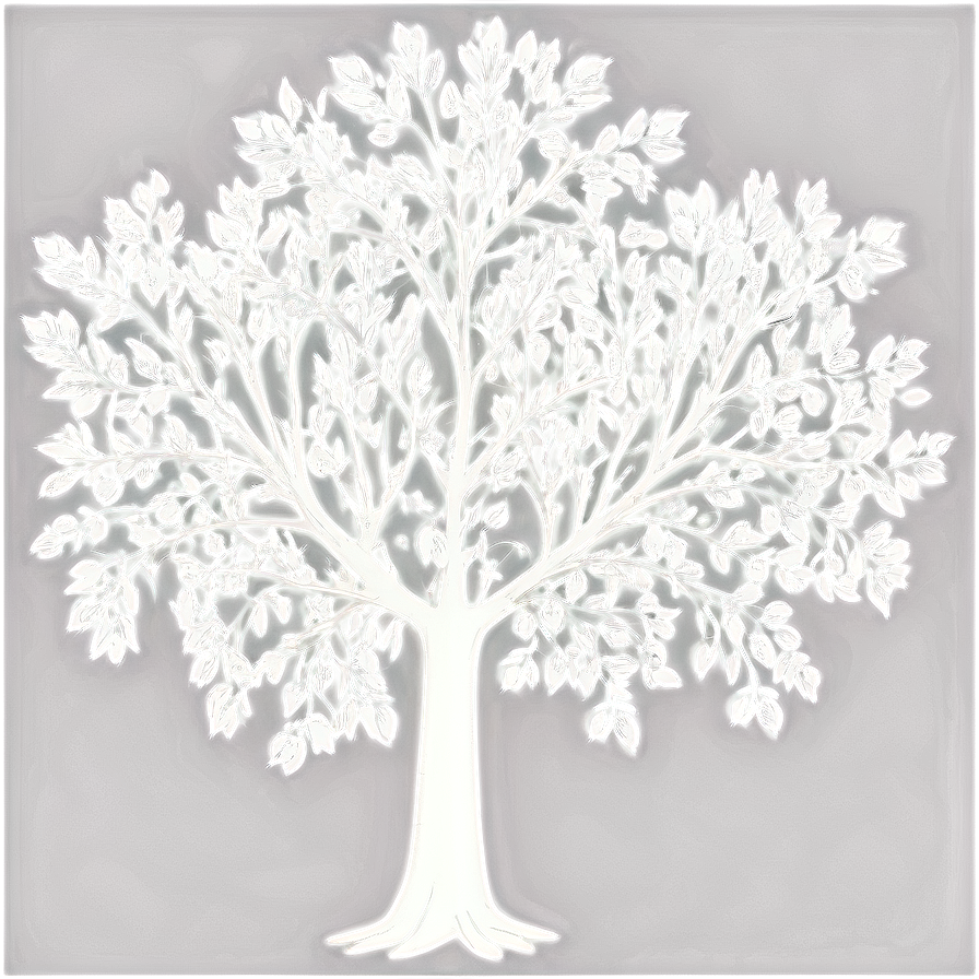 Gothic White Tree Representation Png 24 PNG image