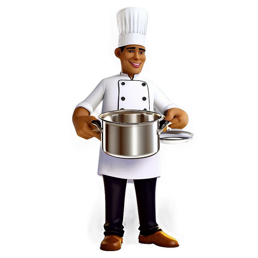 Gourmet Chef Cooking Pot Png 06122024 PNG image