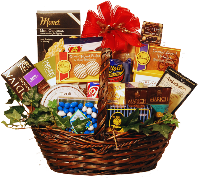 Gourmet Food Gift Basket PNG image