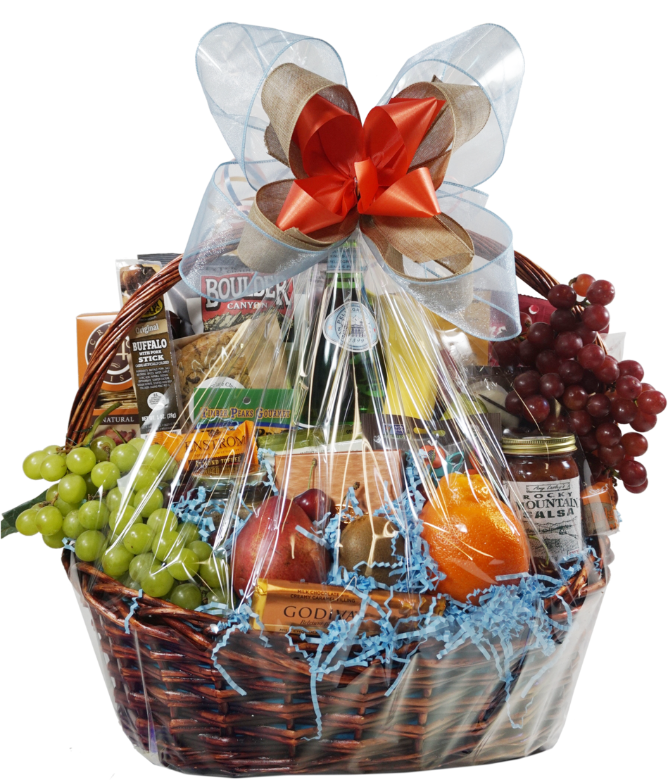 Gourmet Fruit Gift Basket PNG image