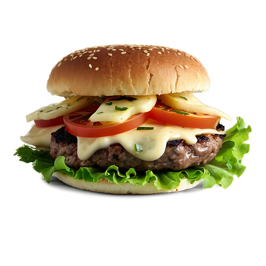 Gourmet Mushroom Swiss Burger Png 20 PNG image