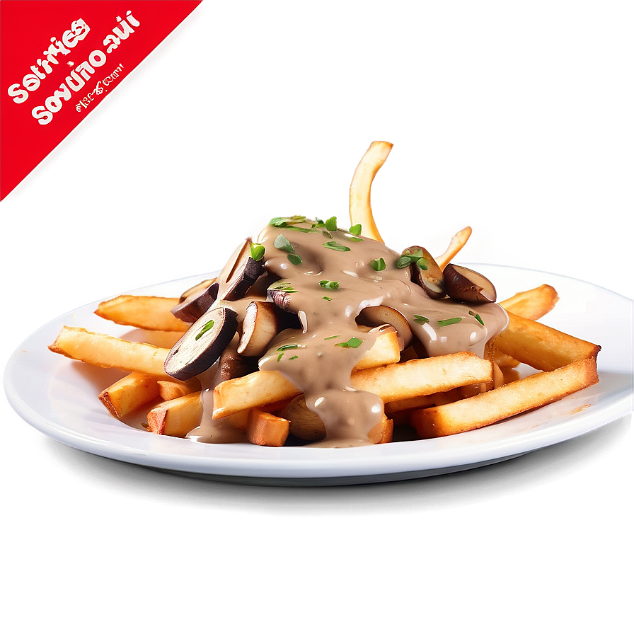 Gourmet Poutine With Mushroom Gravy Png 06252024 PNG image