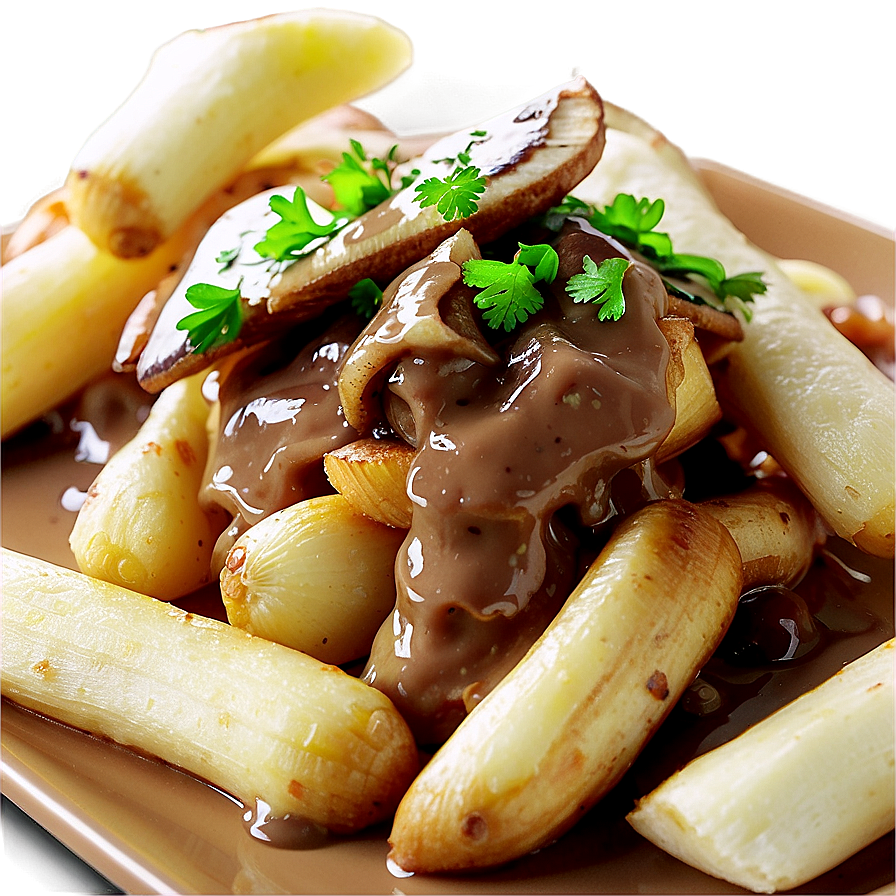 Gourmet Poutine With Mushroom Gravy Png 39 PNG image