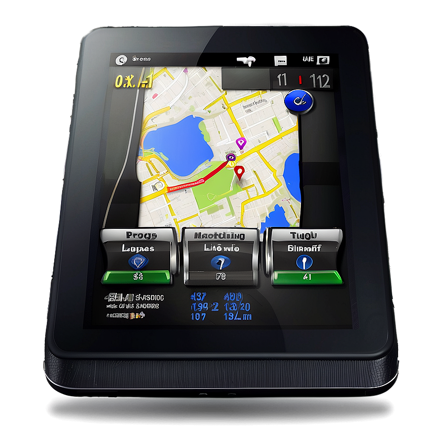 Gps On Digital Tablet Png Xvc97 PNG image