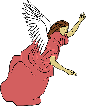 Graceful Angel Illustration PNG image