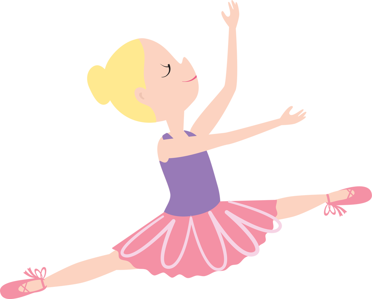 Graceful Ballerina Illustration.png PNG image