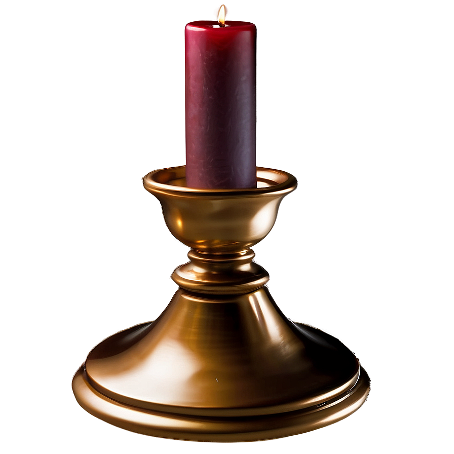 Graceful Bronze Candlestick Png Iwb PNG image